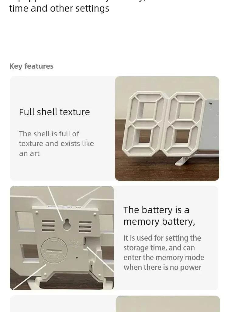 Digital Clock 3D LED